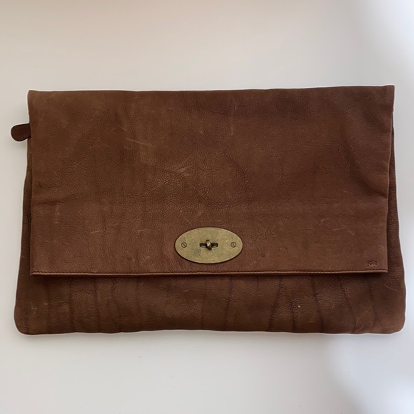 Joie Italian Leather Brown Clutch - Picture 1 of 15